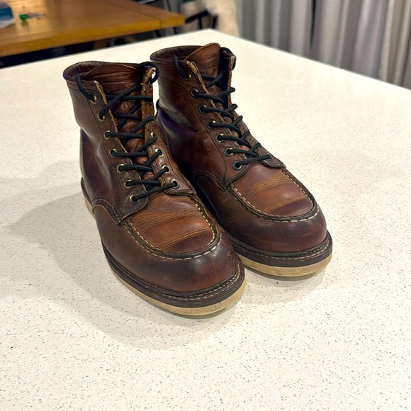REDWING BOOTS - 1907 MOC TOE COPPER ROUGH & TOUGH LEATHER - Sz 8D - Picture 1 of 7